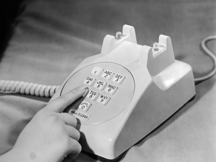 4. Retro push-button phones