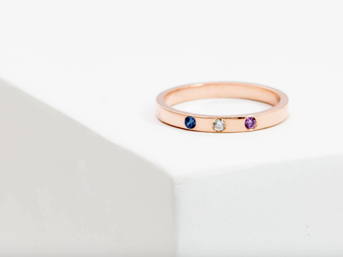 A birthstone ring