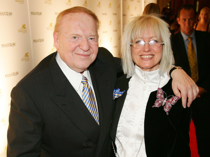 Adelson is married to doctor Miriam Adelson.