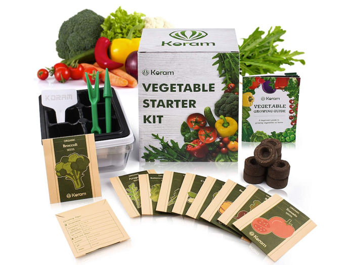 An organic vegetable starter kit