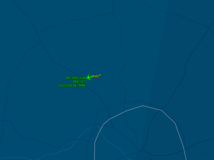 Aeroflot Flight 1492 took off from Moscow