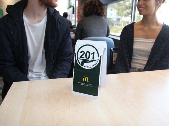 Since we were dining in, we took a number rather than wait at the counter. The food came out on a tray and was delivered to our table.