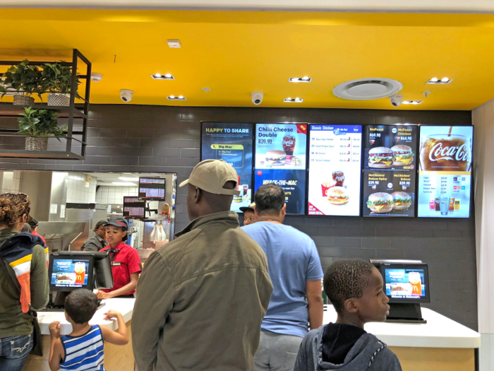 Customers also have the option to order at the counter, but the touchscreen looked more fun. Plus, there was a long line at the register and none at the kiosk.