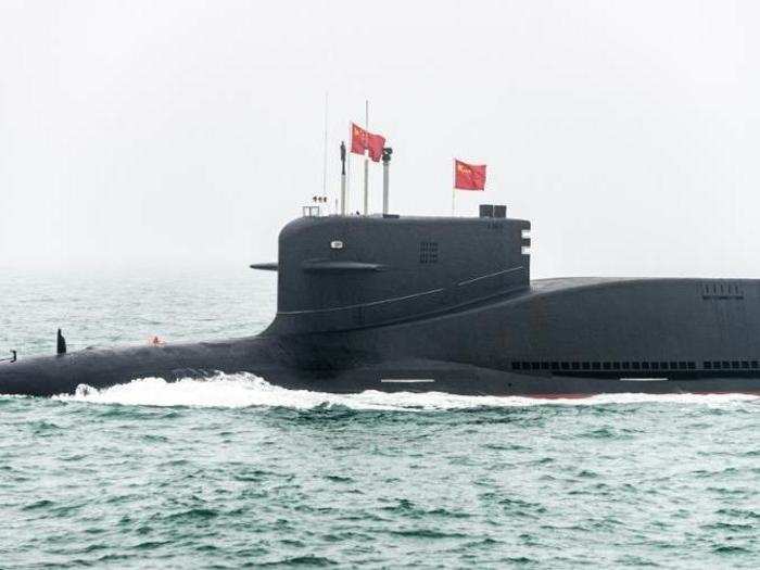 At sea, Chinese submarines are capable of carrying nuclear missiles.