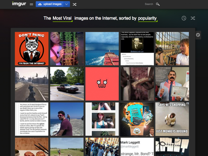 Imgur lets users vote to make their favorite images go viral.