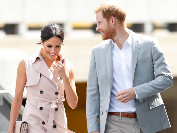 Prince Harry wears a wedding band, whereas the rest of the royal men don