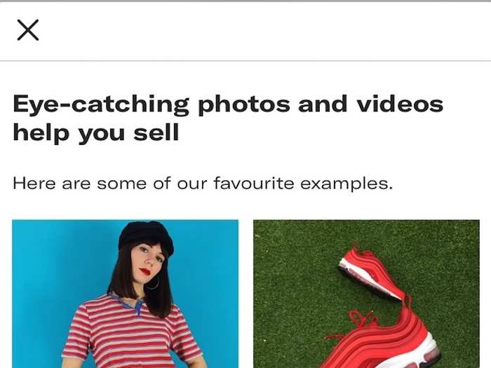 Depop advises sellers to post at least four photos and a video to give the item its best chance of selling.