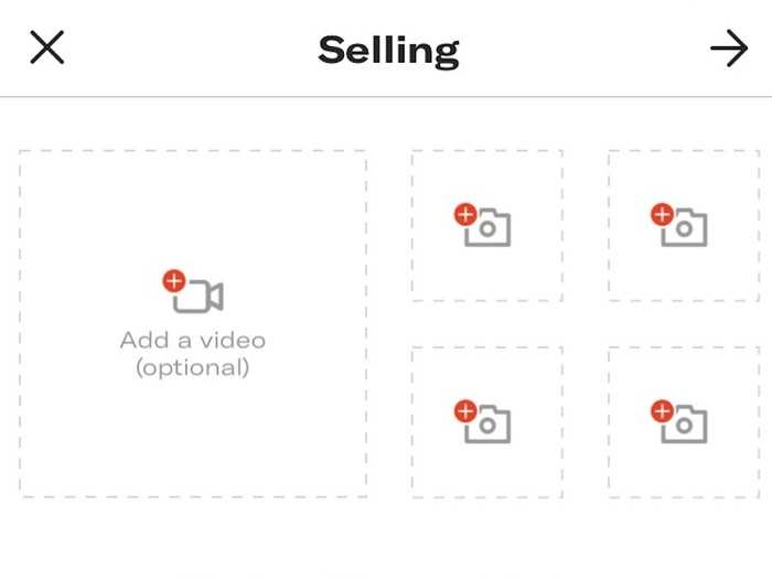 Once you have a profile, you can start listing new items for sale.