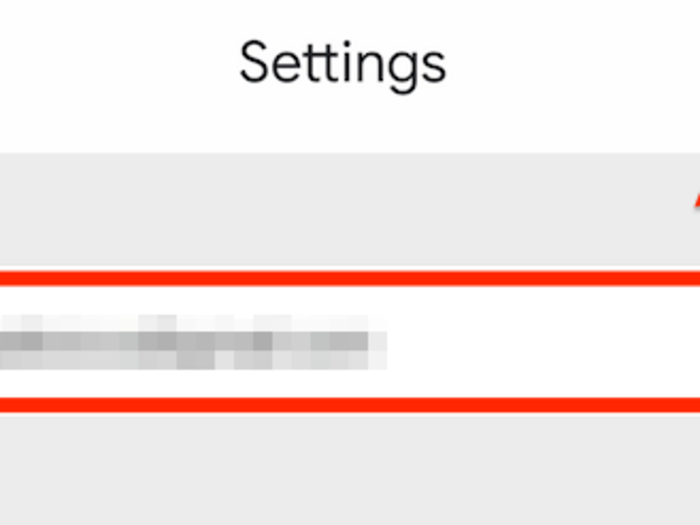 Tap your email address at the top of the screen.