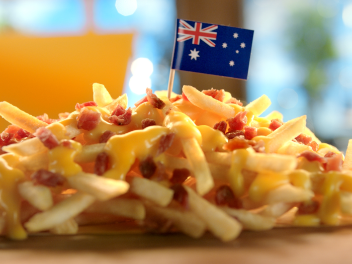 Cheesy bacon fries from Australia