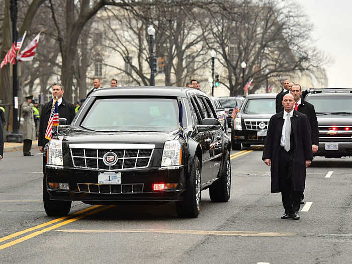 It joins the 2009 Cadillac DTS bodied limo used during the Obama years.