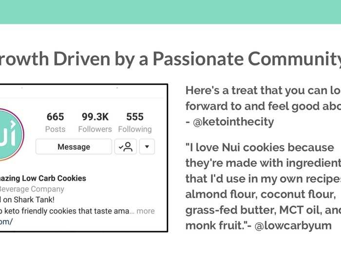 This 9-slide pitch deck helped a cookie startup that competed on 