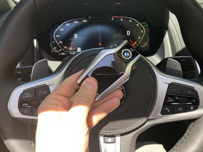 The BMW M850 has a "Display Key" that contains a small touchscreen with which climate controls can be set remotely and the vehicle