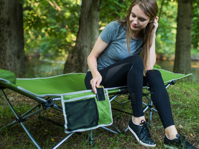 A sleeping cot to keep you off the ground