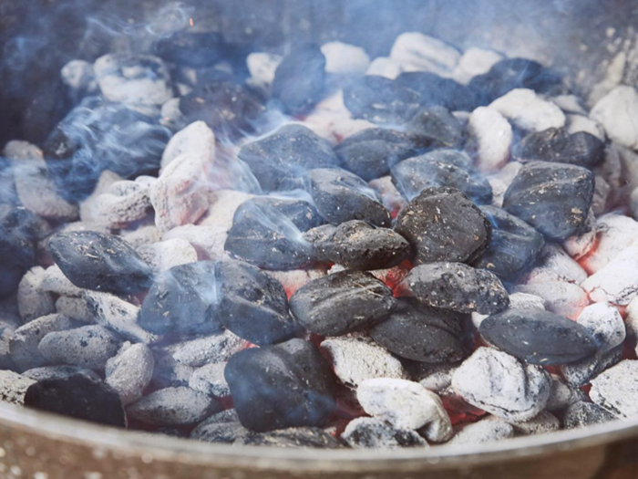 A bag of easy-to-light charcoal