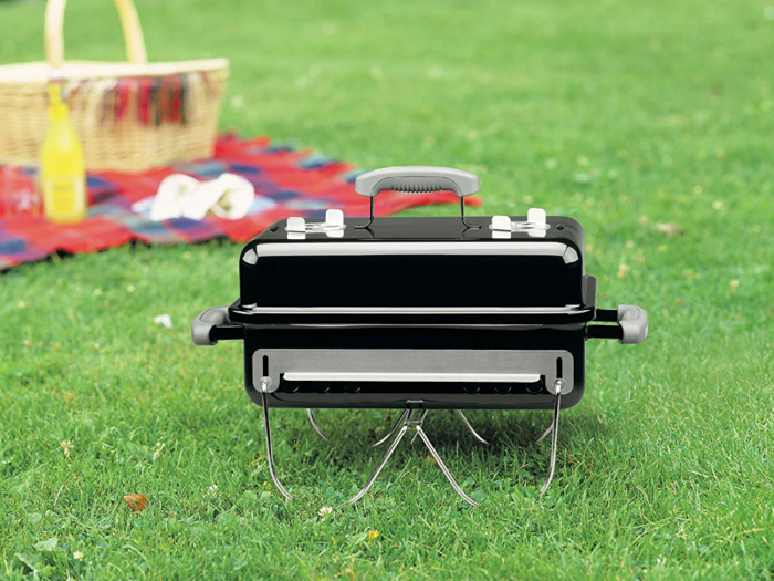 A charcoal portable barbecue to grill food