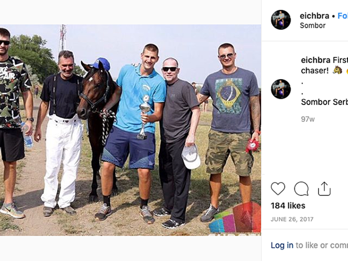 Jokic also owns three horses back in Serbia and still loves watching horse racing. "I enjoy animals. Their nature. They