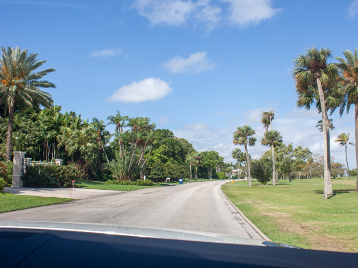 The island has just one street: Indian Creek Island Road, bordered by lavish homes on one side and the perfectly manicured golf course on the other.