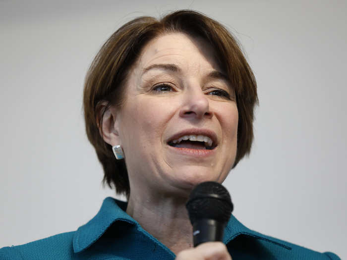 27% of Democratic voters surveyed think that Sen. Amy Klobuchar would lose to Trump, with 25% believing she would win, and 49% neutral.