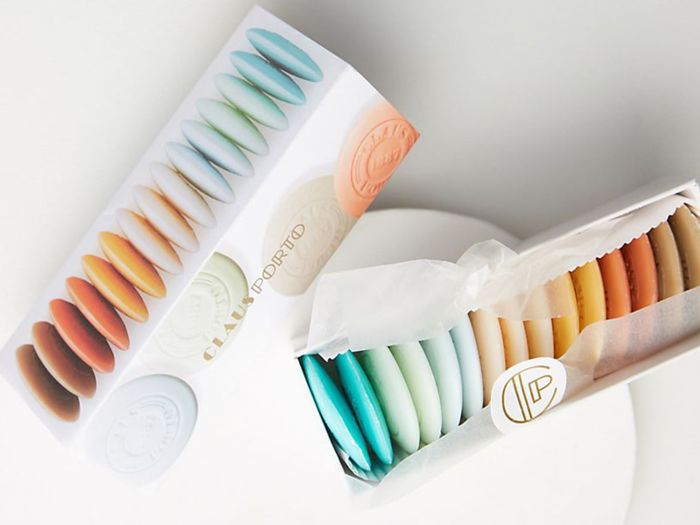 A set of colorful guest soaps