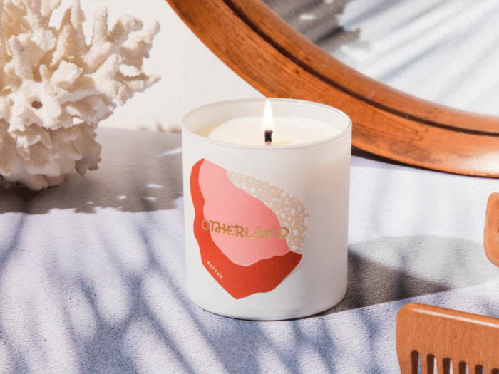 A hand-poured candle that