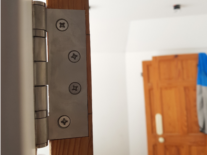 8. Swap out your door hinges.