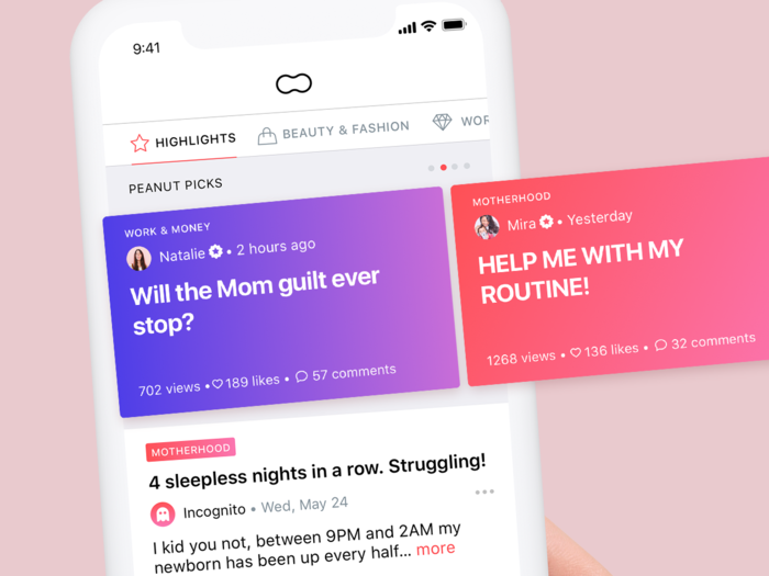 The Peanut app helps connect like-minded moms.