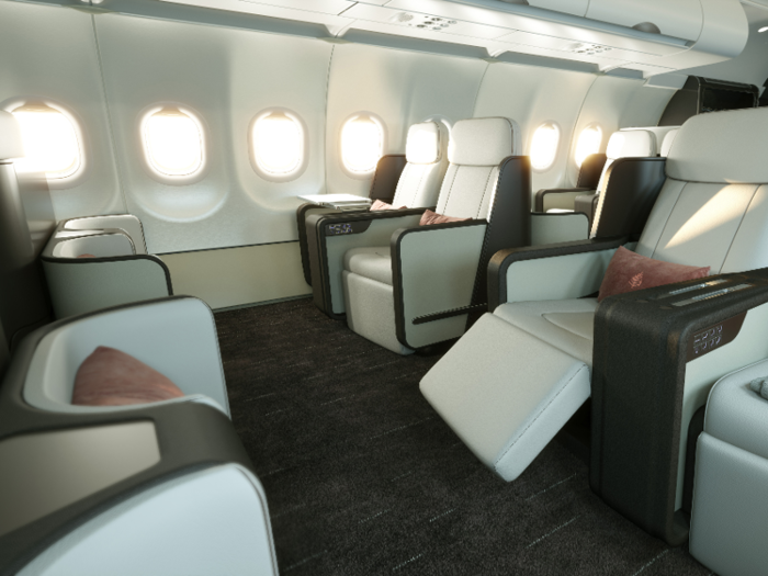 ... the new jet features more space for fewer guests. According to Four Seasons, each seat comes with six-and-a-half feet of personal space. The jet