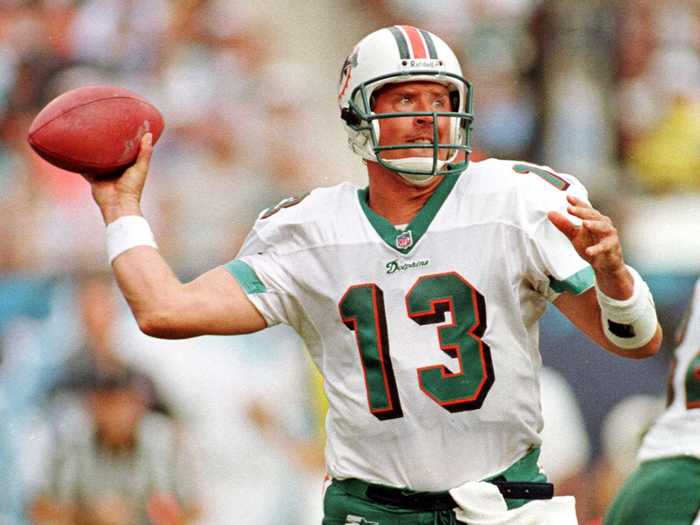 Dan Marino made nine Pro Bowls during his 18 years as quarterback for the Miami Dolphins.