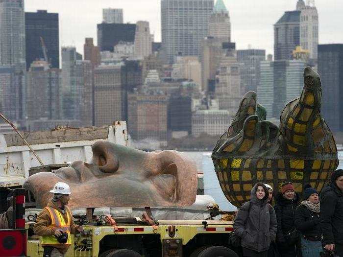 At the end of last year, the torch was removed from the pedestal in pieces and carried over to the new museum.