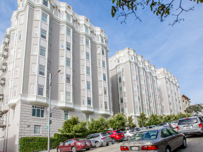 Their apartment was a part of the Lombard Place Apartments, a complex composed of three identical seven-story buildings.