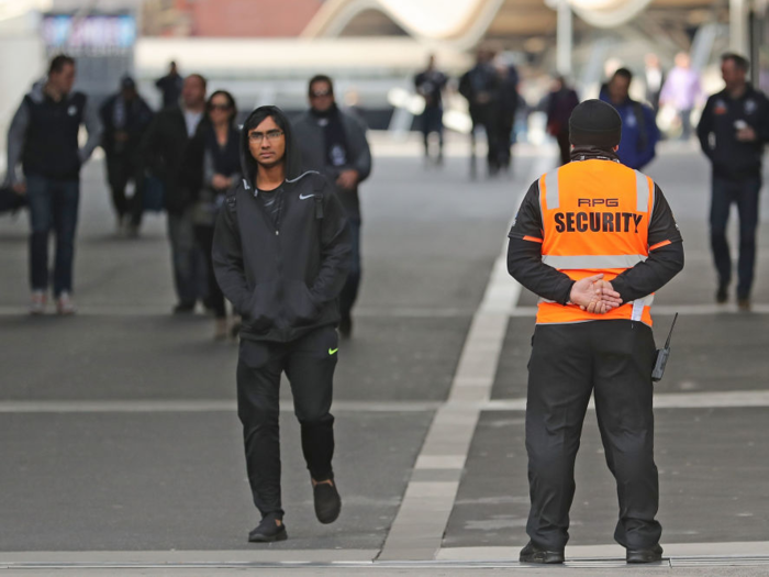 20. Security guards earn a median of $29,890 a year, and 29,930 are employed in the hotel industry.