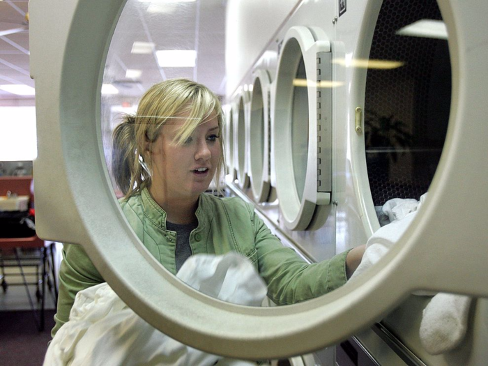 32. Laundry and dry-cleaning workers earn a median of $23,400 a year, and 36,200 are employed in the hotel industry.