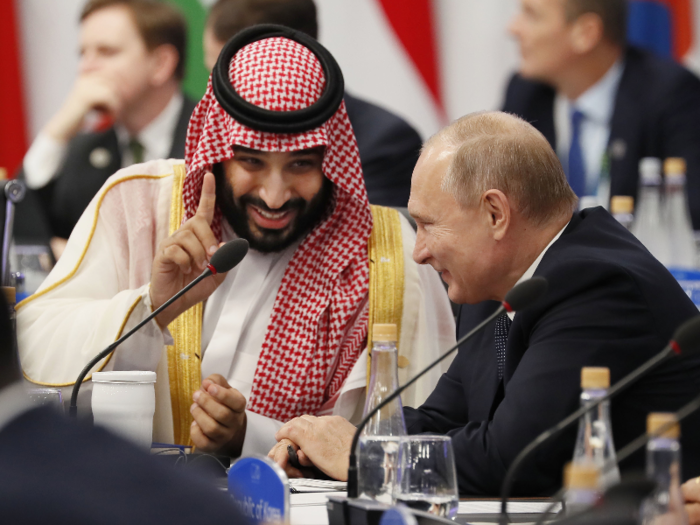 At the G20 Summit in Argentina in December 2018, Russian President Vladimir Putin was seen enthusiastically greeting the Saudi prince.