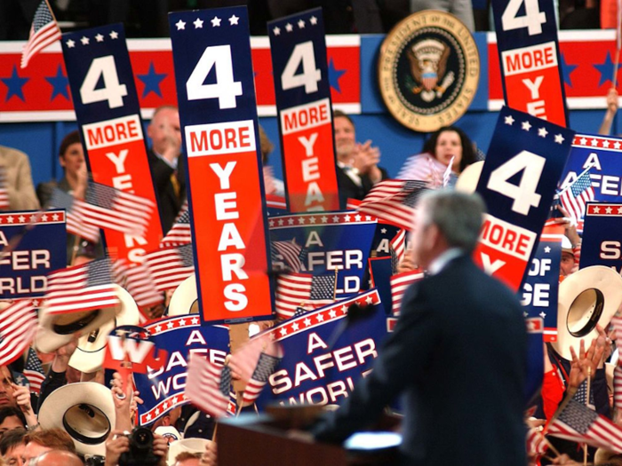 2004: George W Bush again — A Safer World And a More Hopeful America