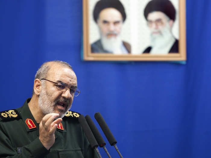 Major General Hossein Salami, the commander of Iran