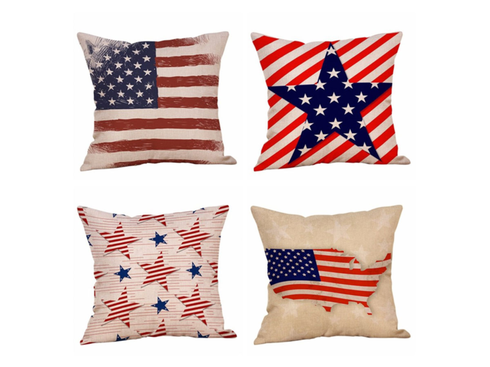 A few patriotic pillow covers