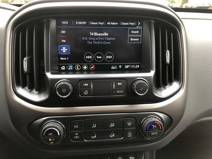 The eight-inch touchscreen runs Chevy