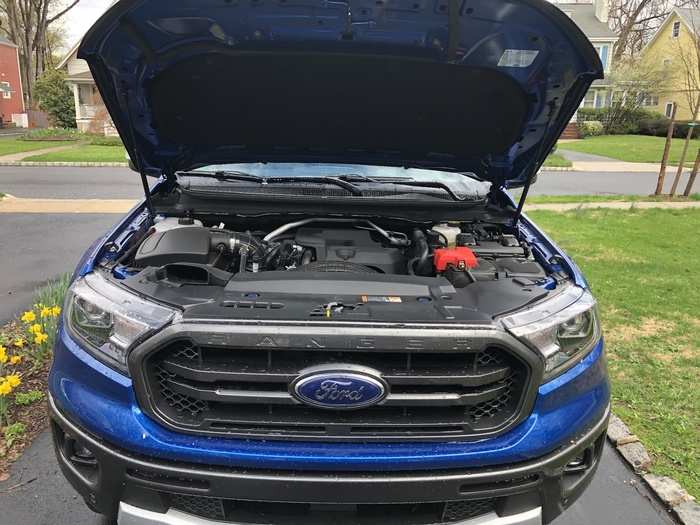 The 2.3-liter EcoBoost four-cylinder engine is a turbocharged power plant that cranks out 275 horsepower and 310 pound-feet of torque. Towing capacity is 7,500 pounds — enough to tow just about anything owners of the Ranger would want to.