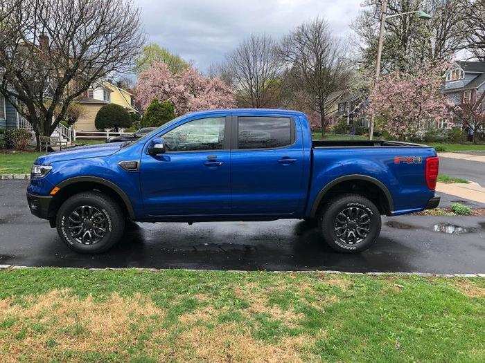 The SuperCrew configuration sports a 5-foot bed, but the Ranger can be had with a two-door cab and a 6-foot bed. The Ranger is a handsome pickup, especially in "Lightning Blue."