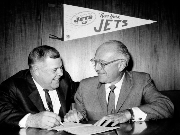 in 1963, the New York Jets football team even changed its name from the Titans of New York to reflect the city