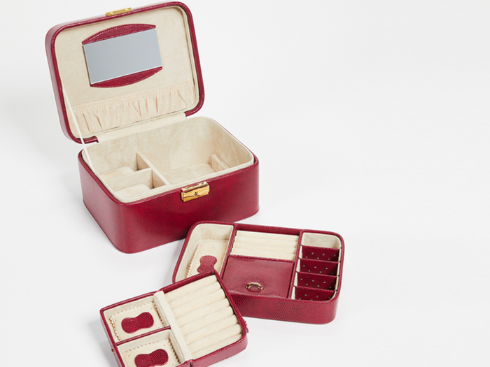 A luxurious red leather box