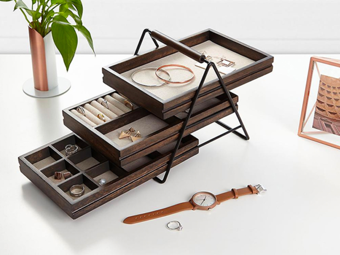 An organizer with a clever slide-out design