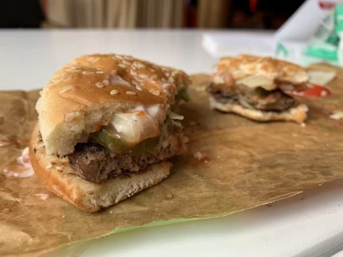 The Impossible Whopper has a more subtle flavor that impressively replicates the experience of eating a meat-based burger. It feels like less of a gut-punch than many fast-food burgers.