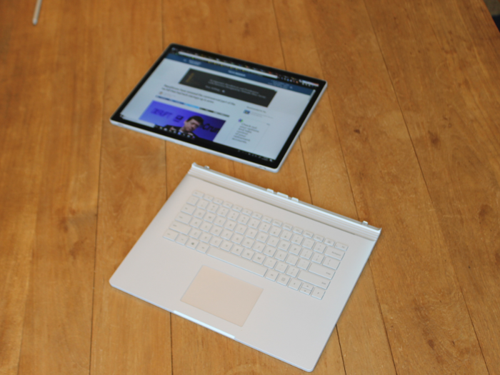 The detachable screen on the Microsoft Surface Book 2 is brilliant