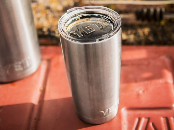 A stainless steel tumbler to keep his hot drinks hot and cold drinks cold for hours