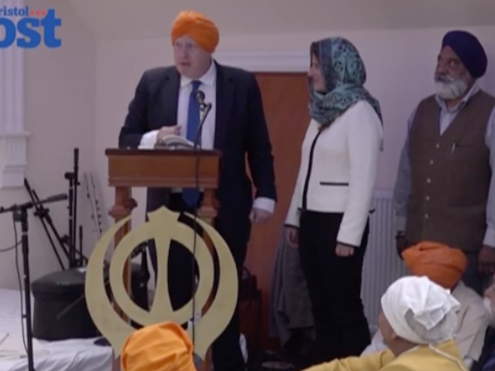 May 2017: Johnson discusses alcohol in Sikh temple