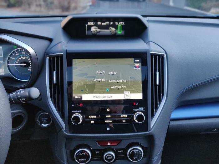 The system features a built-in navigation system, a slew of media sources, satellite radio, as well as Pandora and Aha app integration.