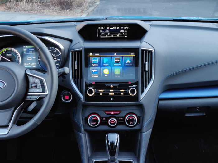 The Crosstrek, like the Forester and Ascent, features not one, but two infotainment screen.