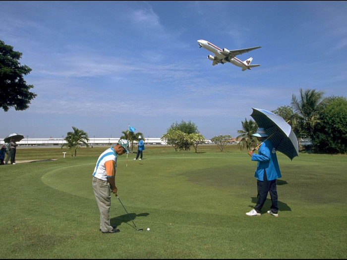 A round of golf on an 18-hole golf course